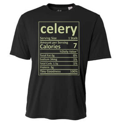 Celery Nutrition Thanksgiving Costume Food Facts Xmas Cooling Performance Crew T-Shirt