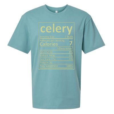 Celery Nutrition Thanksgiving Costume Food Facts Xmas Sueded Cloud Jersey T-Shirt