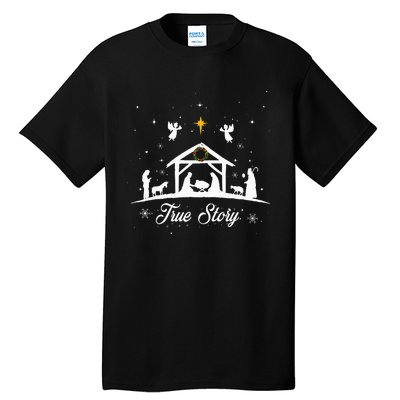 Christmas Nativity True Story Nativity Scene Gifts Tall T-Shirt