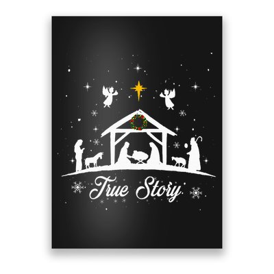 Christmas Nativity True Story Nativity Scene Gifts Poster