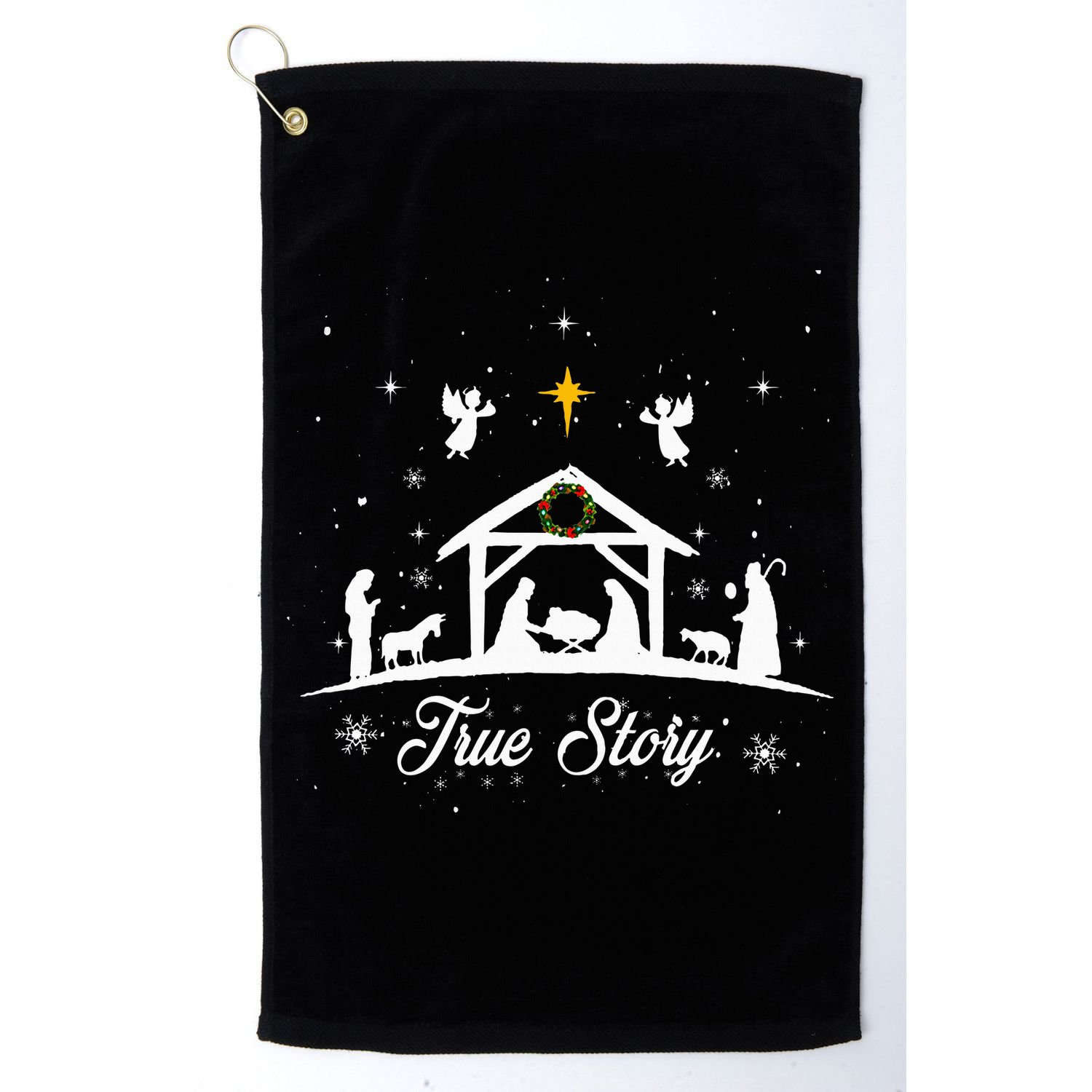 Christmas Nativity True Story Nativity Scene Gifts Golf Towel
