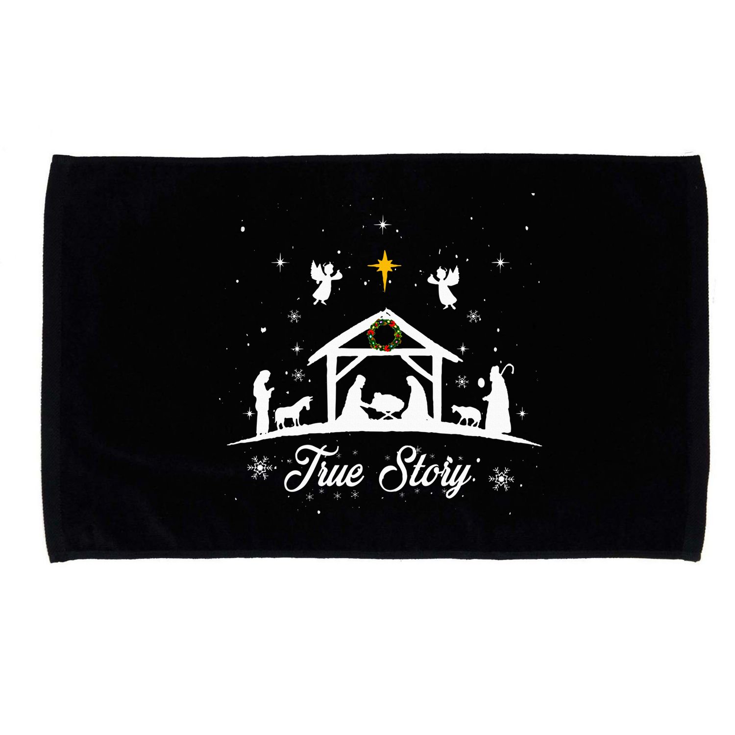 Christmas Nativity True Story Nativity Scene Gifts Microfiber Hand Towel