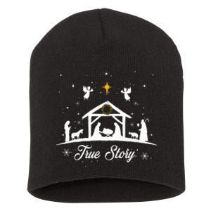 Christmas Nativity True Story Nativity Scene Gifts Short Acrylic Beanie