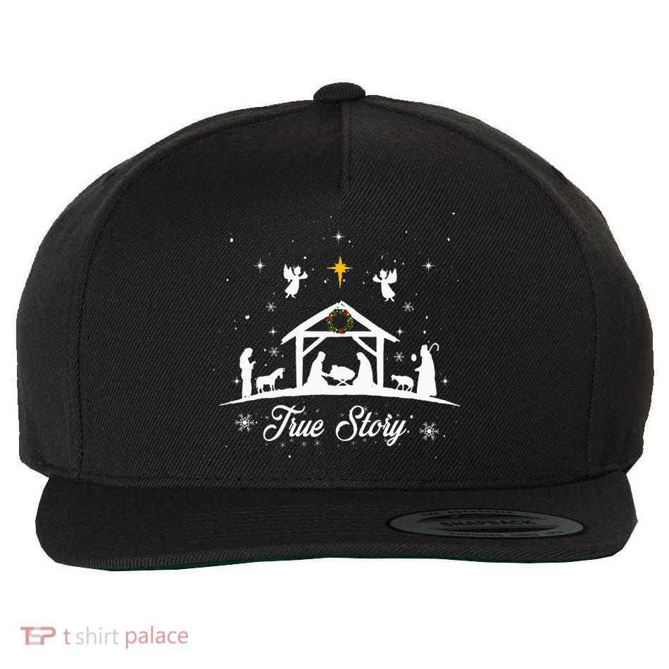 Christmas Nativity True Story Nativity Scene Gifts Wool Snapback Cap