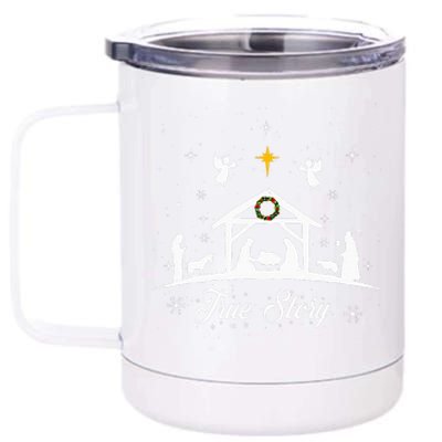 Christmas Nativity True Story Nativity Scene Gifts 12 oz Stainless Steel Tumbler Cup