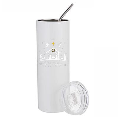 Christmas Nativity True Story Nativity Scene Gifts Stainless Steel Tumbler