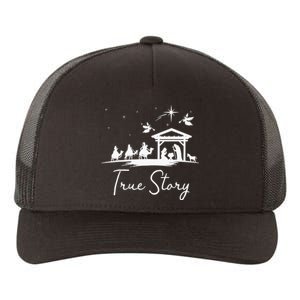 Christmas Nativity True Story of Jesus Birth Yupoong Adult 5-Panel Trucker Hat