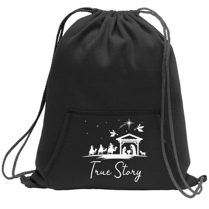 Christmas Nativity True Story of Jesus Birth Sweatshirt Cinch Pack Bag