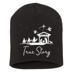 Christmas Nativity True Story of Jesus Birth Short Acrylic Beanie