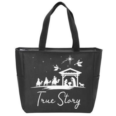 Christmas Nativity True Story of Jesus Birth Zip Tote Bag