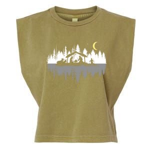 Christian Nativity Trees Reflection Christmas Yeshua (Jesus) Garment-Dyed Women's Muscle Tee