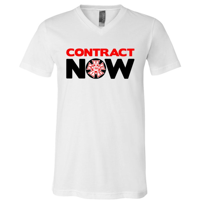 Contract Now Trendy Design V-Neck T-Shirt