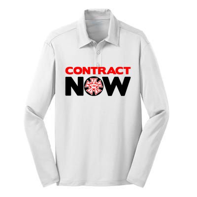 Contract Now Trendy Design Silk Touch Performance Long Sleeve Polo