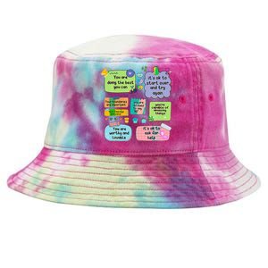 Counselor Note To Self Mental Health School Tie-Dyed Bucket Hat