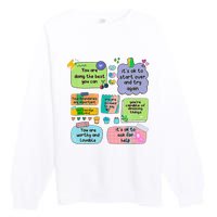 Counselor Note To Self Mental Health School Premium Crewneck Sweatshirt