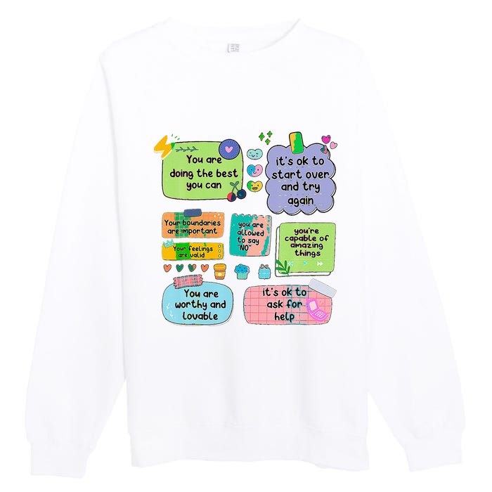 Counselor Note To Self Mental Health School Premium Crewneck Sweatshirt