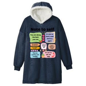 Counselor Note To Self Mental Health School Psychologist Hooded Wearable Blanket