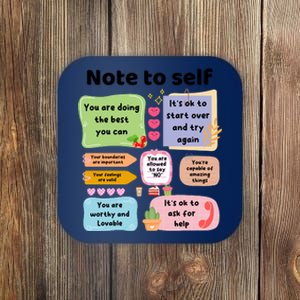 Counselor Note To Self Mental Health School Psychologist Coaster