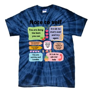 Counselor Note To Self Mental Health School Psychologist Tie-Dye T-Shirt