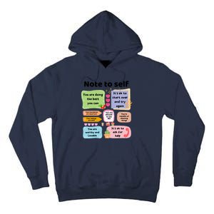 Counselor Note To Self Mental Health School Psychologist Tall Hoodie