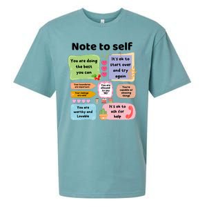 Counselor Note To Self Mental Health School Psychologist Sueded Cloud Jersey T-Shirt