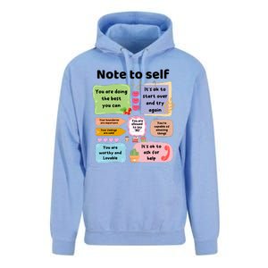 Counselor Note To Self Mental Health School Psychologist Unisex Surf Hoodie