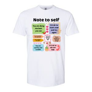 Counselor Note To Self Mental Health School Psychologist Softstyle CVC T-Shirt