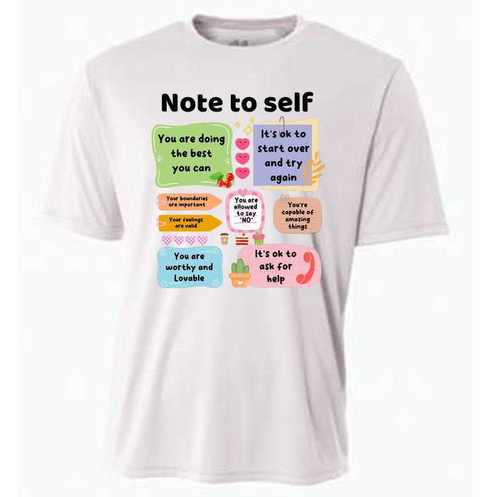 Counselor Note To Self Mental Health School Psychologist Cooling Performance Crew T-Shirt