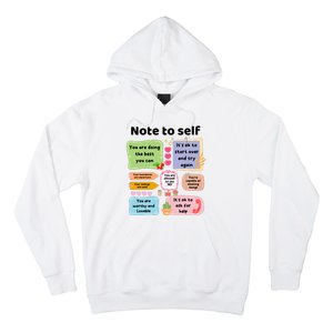 Counselor Note To Self Mental Health School Psychologist Hoodie