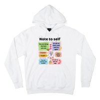 Counselor Note To Self Mental Health School Psychologist Hoodie