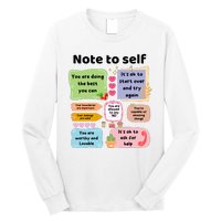 Counselor Note To Self Mental Health School Psychologist Long Sleeve Shirt