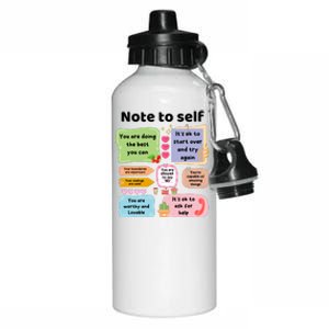 Counselor Note To Self Mental Health School Psychologist Aluminum Water Bottle