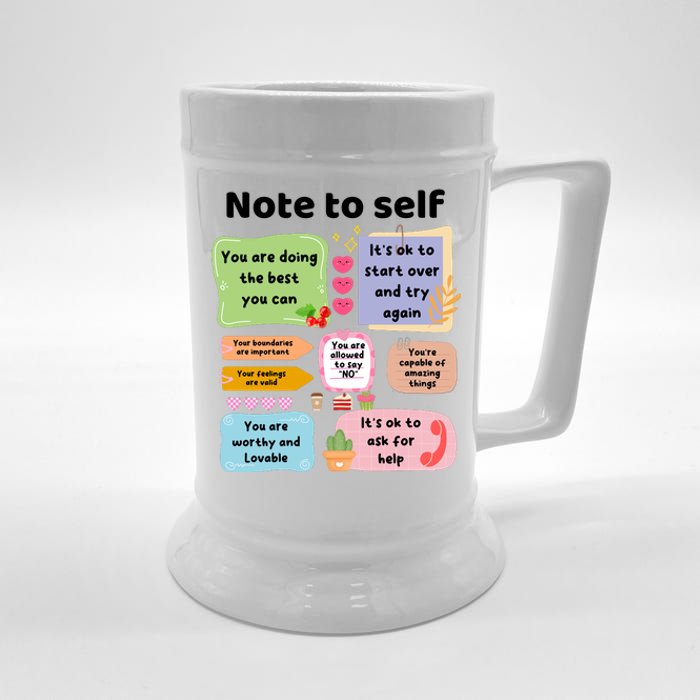 Counselor Note To Self Mental Health School Psychologist Beer Stein