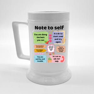 Counselor Note To Self Mental Health School Psychologist Beer Stein