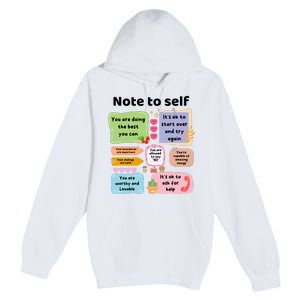 Counselor Note To Self Mental Health School Psychologist Premium Pullover Hoodie