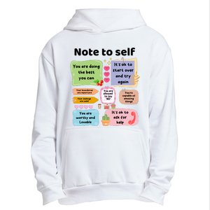 Counselor Note To Self Mental Health School Psychologist Urban Pullover Hoodie