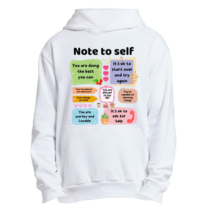 Counselor Note To Self Mental Health School Psychologist Urban Pullover Hoodie