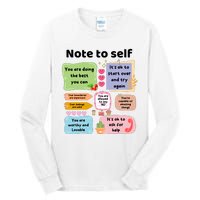 Counselor Note To Self Mental Health School Psychologist Tall Long Sleeve T-Shirt