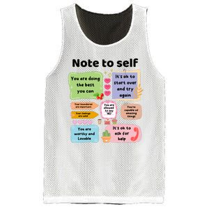 Counselor Note To Self Mental Health School Psychologist Mesh Reversible Basketball Jersey Tank