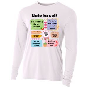 Counselor Note To Self Mental Health School Psychologist Cooling Performance Long Sleeve Crew