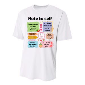 Counselor Note To Self Mental Health School Psychologist Performance Sprint T-Shirt