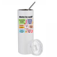 Counselor Note To Self Mental Health School Psychologist Stainless Steel Tumbler