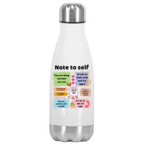 Counselor Note To Self Mental Health School Psychologist Stainless Steel Insulated Water Bottle