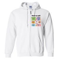 Counselor Note To Self Mental Health School Psychologist Full Zip Hoodie