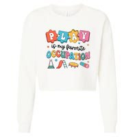 Counselor Note To Self Mental Health School Psychologist Cropped Pullover Crew