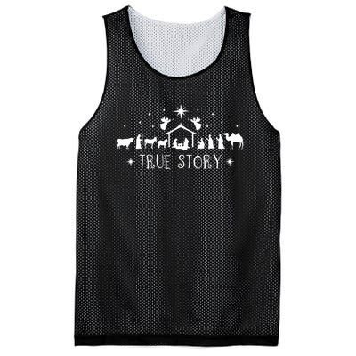 Christmas Nativity True Story Nativity Scene Gifts  Mesh Reversible Basketball Jersey Tank