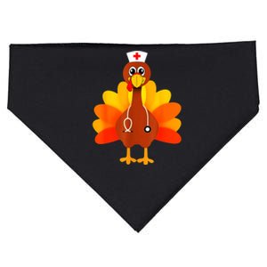 Cute Nurse Thanksgiving Turkey USA-Made Doggie Bandana