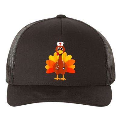 Cute Nurse Thanksgiving Turkey Yupoong Adult 5-Panel Trucker Hat