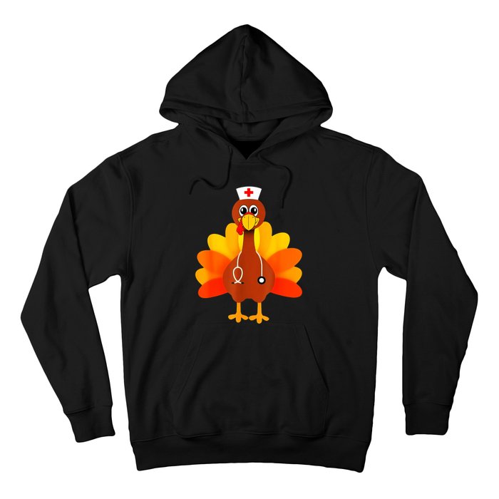 Cute Nurse Thanksgiving Turkey Hoodie