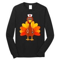 Cute Nurse Thanksgiving Turkey Long Sleeve Shirt